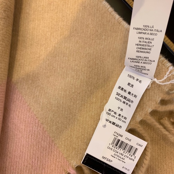 Coach Varsity Stripe Oversized Scarf - Picture 6 of 8